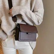 Vegan Leather Handbag for Women, Everyday City Purse in Black, styled as a SheSelects summer accessory