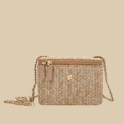 Straw Summer Bag for Women, Natural Summer Vacation Purse in Black, styled as a SheSelects summer accessory