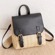 Mini Straw Backpack for Women, Lightweight Summer Travel Bag