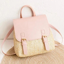Mini Straw Backpack for Women, Lightweight Summer Travel Bag