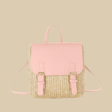 Mini Straw Backpack for Women, Lightweight Summer Travel Bag