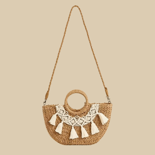 Straw Summer Bag for Women, Natural Summer Vacation Purse