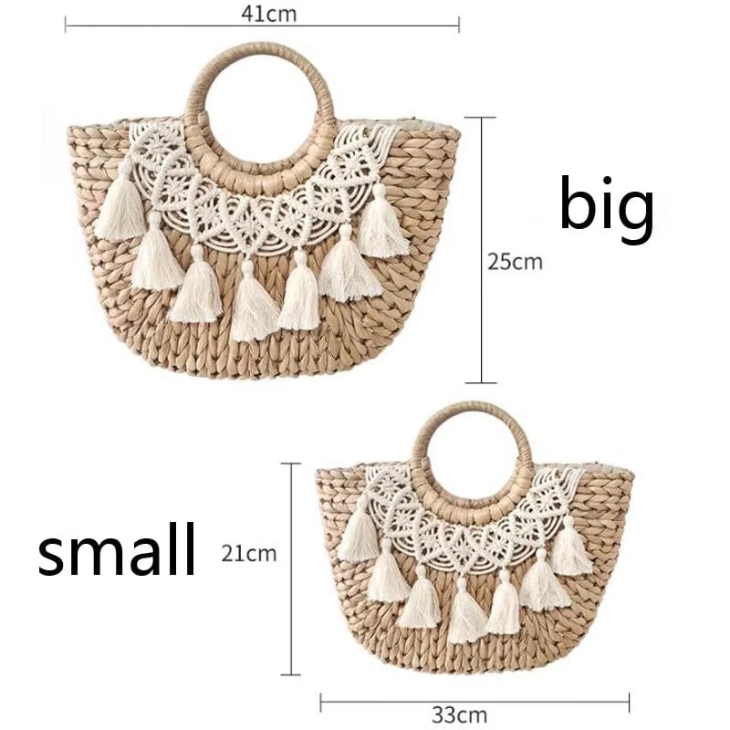 Straw Summer Bag for Women, Natural Summer Vacation Purse, styled as a SheSelects summer accessory
