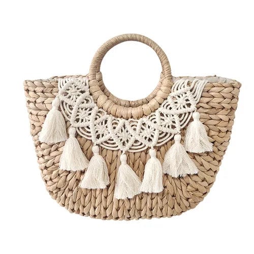 Straw Summer Bag for Women, Natural Summer Vacation Purse, styled as a SheSelects summer accessory