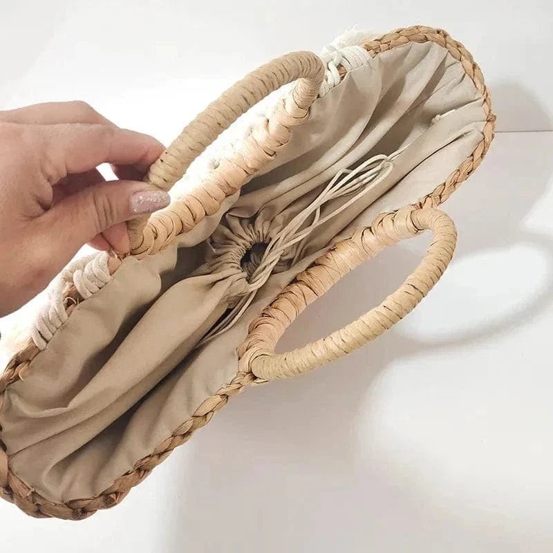 Straw Summer Bag for Women, Natural Summer Vacation Purse, styled as a SheSelects summer accessory