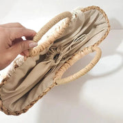 Straw Summer Bag for Women, Natural Summer Vacation Purse, styled as a SheSelects summer accessory