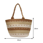 Straw Summer Bag for Women, Natural Summer Vacation Purse in Beige, styled as a SheSelects summer accessory
