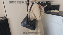 Black Soft Vegan Leather Hobo Bag, Slouchy Adjustable Shoulder Purse, Fits 13-Inch Laptop