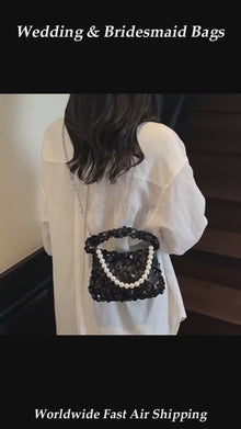 Seraphine Sequin Pearl Mini Bag for Bridesmaids