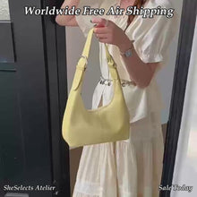 Dumpling-Schultertasche, strukturierte Crescent-Unterarmtasche in fünf Farben