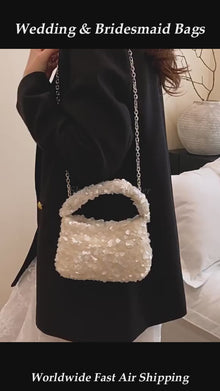 Seraphine Sequin Pearl Mini Bag for Bridesmaids