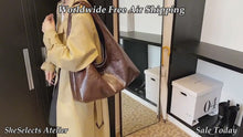 Slouchy Hobo-Tasche aus veganem Leder – große Alltagsschultertasche für Damen