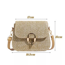 Raffia Crossbody Bag for Women, Woven Summer Purse with Easy Strap