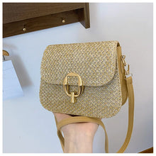 Raffia Crossbody Bag for Women, Woven Summer Purse with Easy Strap