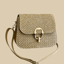 Raffia Crossbody Bag for Women, Woven Summer Purse with Easy Strap
