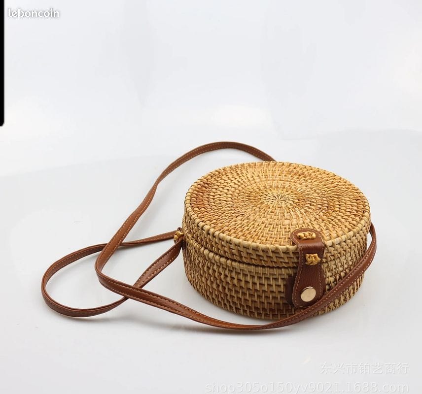 Small Rattan Summer Bag for Women, Natural Summer Vacation Purse, styled as a SheSelects summer accessory