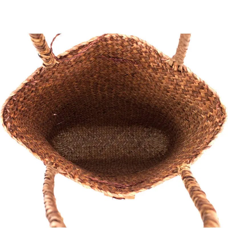 Rattan Tote Bag for Women, Woven Summer Beach and Vacation Purse, styled as a SheSelects summer accessory