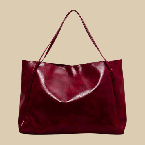 Vegan Leather Tote Bag for Women, Soft Everyday Shoulder Purse