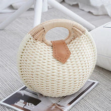 Wicker Round Bag for Women, Boho Summer Crossbody Purse