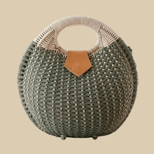 Wicker Round Bag for Women, Boho Summer Crossbody Purse
