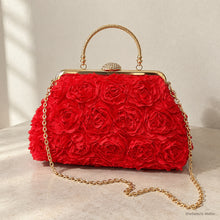 Fleur Rosette Floral Evening Bag for Wedding Guests