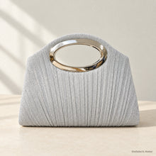 Estelle Oval Handle Pleated Evening Bag for Bridesmaids