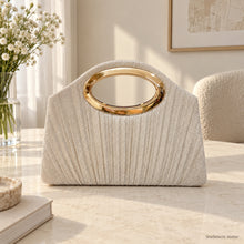 Estelle Oval Handle Pleated Evening Bag for Bridesmaids