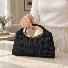Estelle Oval Handle Pleated Evening Bag for Bridesmaids