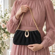 Amelie Pleated Satin Evening Bag for Bridesmaids