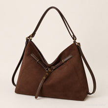 Faux Suede Hobo Bag, Large Slouchy Shoulder Tote with Zipper and Adjustable Straps