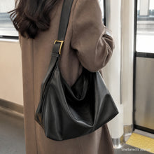 Large Vegan Leather Hobo Bag, Soft Slouchy Shoulder Tote with Wide Adjustable Strap