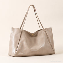Grand sac cabas en cuir vegan, sac à épaule souple et ample avec fermeture magnétique