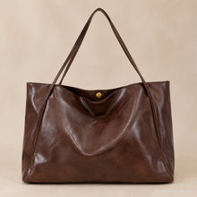 Grand sac cabas en cuir vegan, sac à épaule souple et ample avec fermeture magnétique
