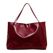 Vegan Leather Tote Bag for Women, Soft Everyday Shoulder Purse in Coffee, styled as a SheSelects summer accessory