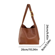 Small Vegan Leather Tote Bag for Women, Soft Everyday Shoulder Purse in Black, styled as a SheSelects summer accessory