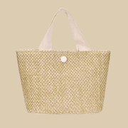 Small Raffia Summer Bag for Women, Natural Summer Vacation Purse in Black, styled as a SheSelects summer accessory