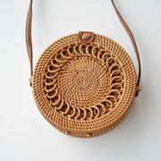 Small Rattan Summer Bag for Women, Natural Summer Vacation Purse, styled as a SheSelects summer accessory