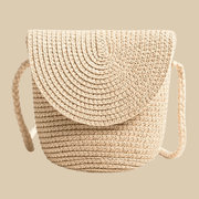 Small Straw Summer Bag for Women, Natural Summer Vacation Purse in Yellow, styled as a SheSelects summer accessory