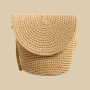 Small Straw Summer Bag for Women, Natural Summer Vacation Purse in Yellow, styled as a SheSelects summer accessory