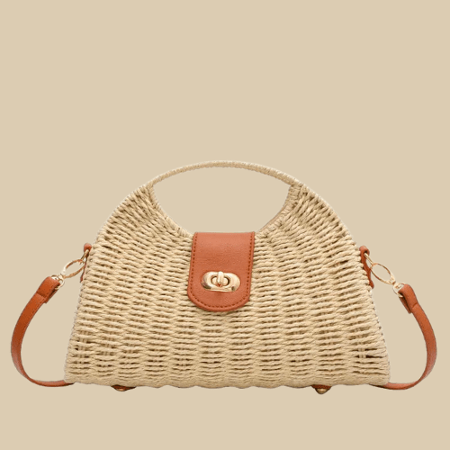 Straw Summer Bag for Women, Natural Summer Vacation Purse