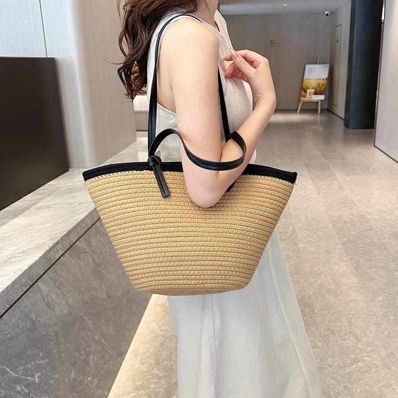 Straw Summer Bag for Women, Natural Summer Vacation Purse