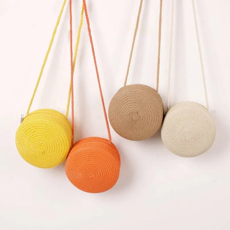 Straw Summer Bag for Women, Natural Summer Vacation Purse in Yellow, styled as a SheSelects summer accessory