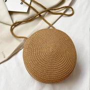 Straw Summer Bag for Women, Natural Summer Vacation Purse in Yellow, styled as a SheSelects summer accessory