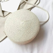 Straw Summer Bag for Women, Natural Summer Vacation Purse in Yellow, styled as a SheSelects summer accessory