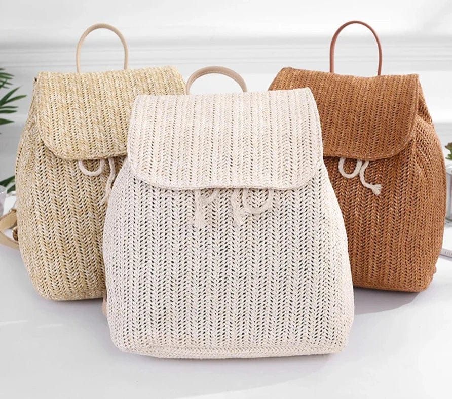 Straw Belt Bag for Women, Hands Free Summer Festival Bag in Coffee, styled as a SheSelects summer accessory