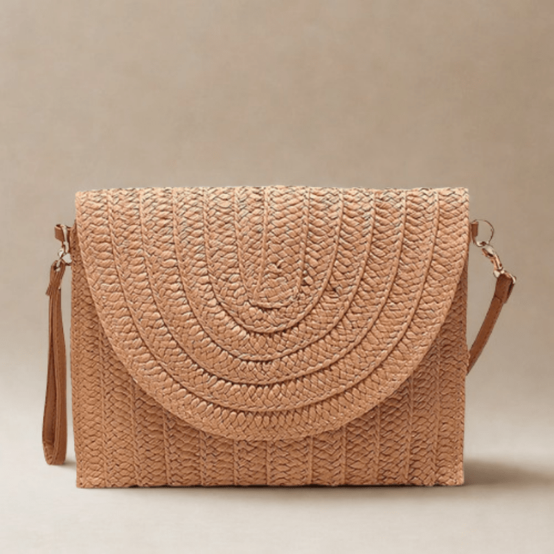 Straw Clutch Bag for Women, Summer Wedding and Bridesmaid Purse