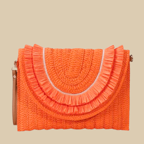 Straw Clutch Bag for Women, Summer Wedding and Bridesmaid Purse