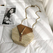 Straw Clutch Bag for Women, Summer Wedding and Bridesmaid Purse in Hot Pink, styled as a SheSelects summer accessory