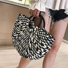 Straw Handbag for Women, Natural Woven Summer Purse