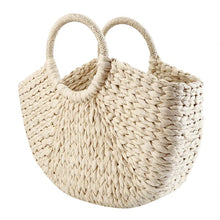 Straw Handbag for Women, Natural Woven Summer Purse